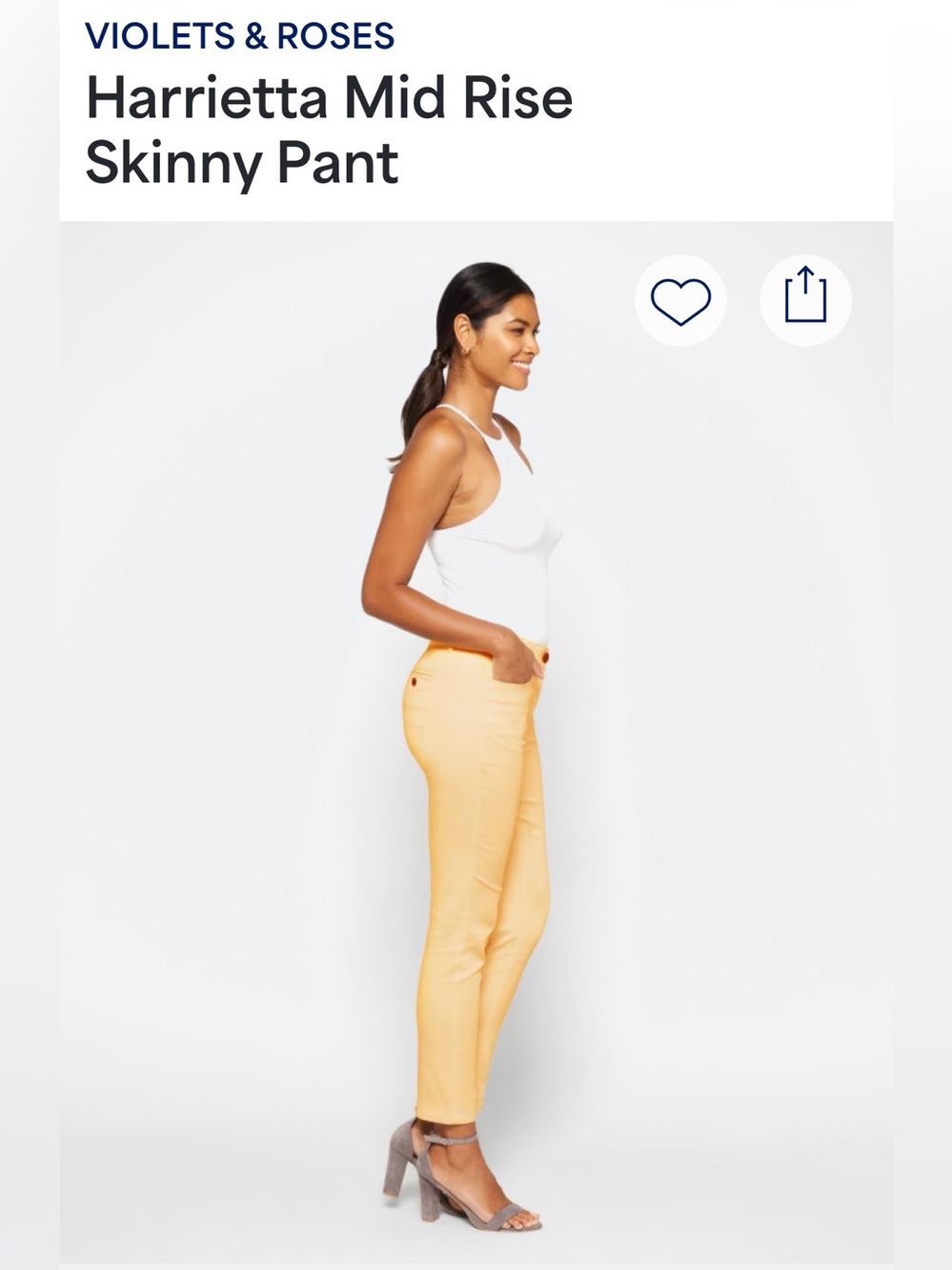 Harrietta Mid Rise Skinny Pant - Picture 3 of 3